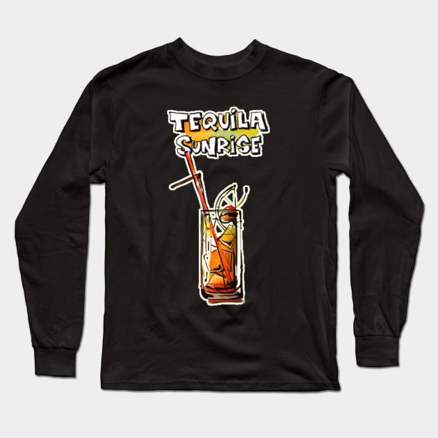 Tequila Sunrise Long Sleeve T-Shirt by DulceDulce